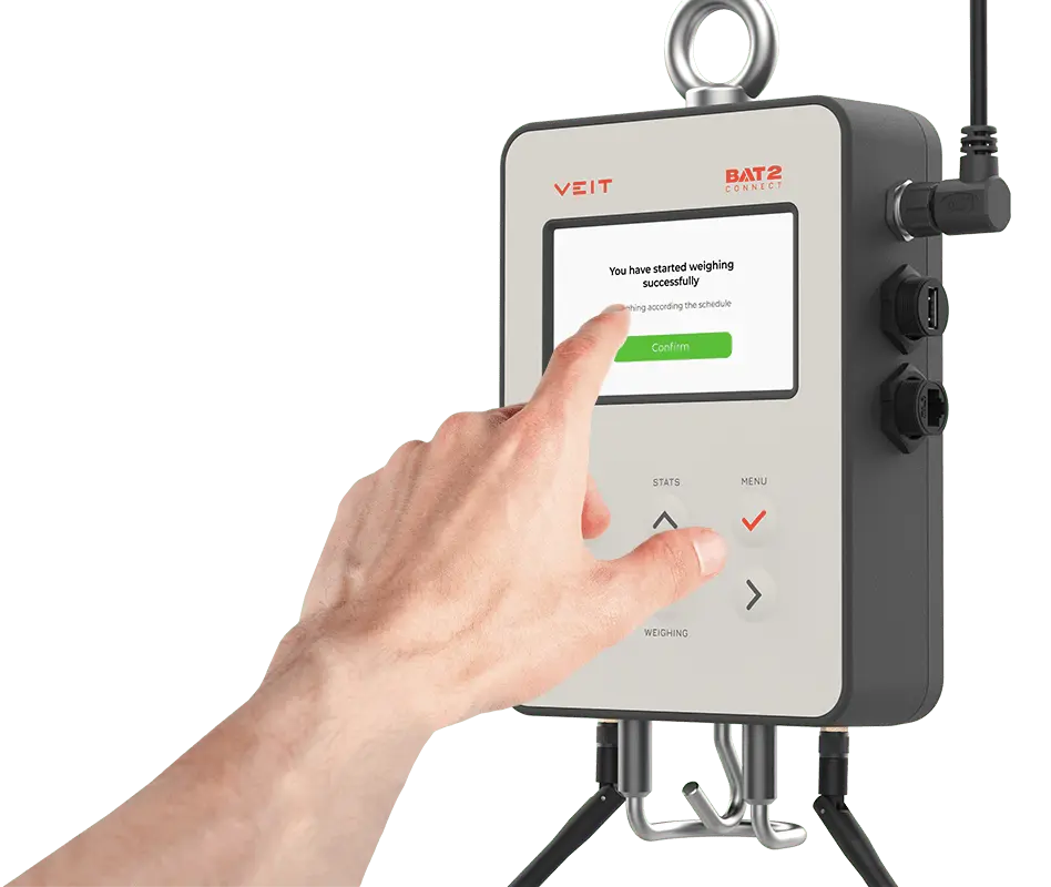 connected poultry weighing system data interface